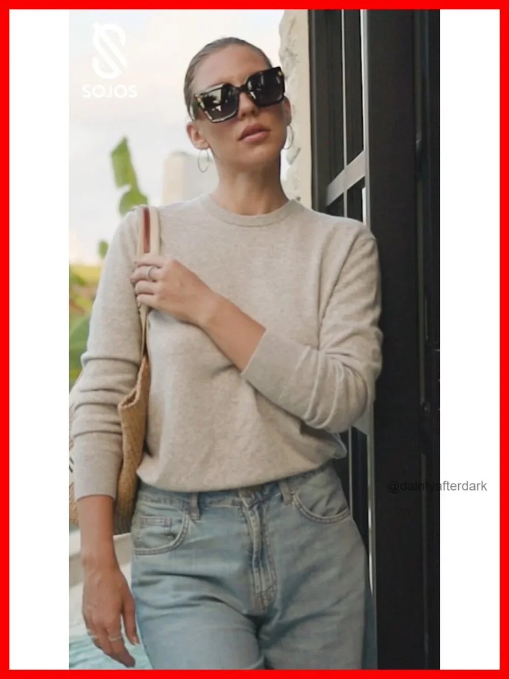Oversized Square Sunglasses for Women UV400 Protection